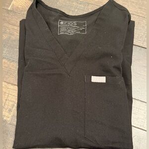 Figs women’s black catarina one-pocket scrub top S